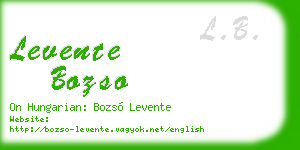 levente bozso business card