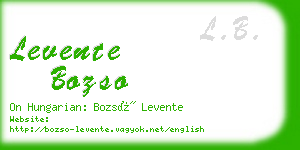 levente bozso business card